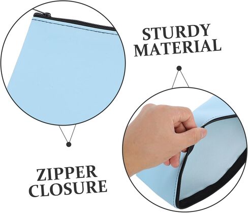 2pcs Bank Deposit Pouch Zipper Cash Bag Receipt Bag Large Capacity Money Wallet Organiser Pu Leather for Business Personal in Saudi Arabia