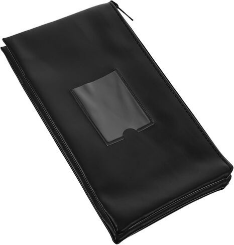 2Pcs Window Zipper Utility Deposit Bag Cash Wallet for Coins PU Leather Money Storage Pouch with External Card Slot for Easy Organization in Saudi Arabia
