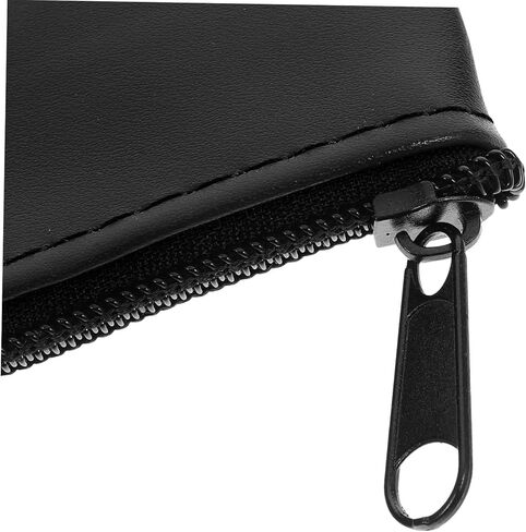 2Pcs Window Zipper Utility Deposit Bag Cash Wallet for Coins PU Leather Money Storage Pouch with External Card Slot for Easy Organization in Saudi Arabia
