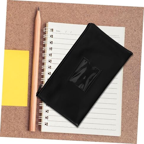 2Pcs Window Zipper Utility Deposit Bag Cash Wallet for Coins PU Leather Money Storage Pouch with External Card Slot for Easy Organization in Saudi Arabia