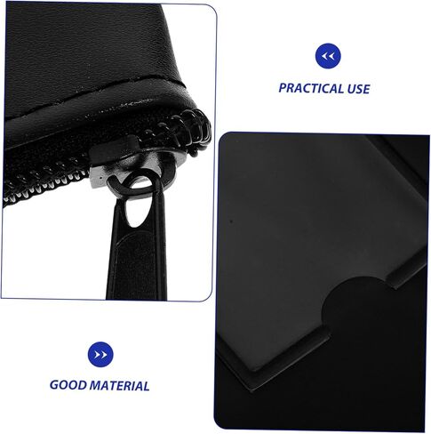 2Pcs Window Zipper Utility Deposit Bag Cash Wallet for Coins PU Leather Money Storage Pouch with External Card Slot for Easy Organization in Saudi Arabia