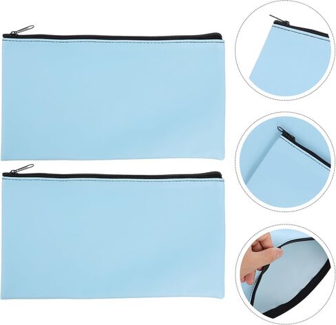 2pcs Bank Zipper Cash Organizer Pouches for Receipts Money Business Use in Saudi Arabia