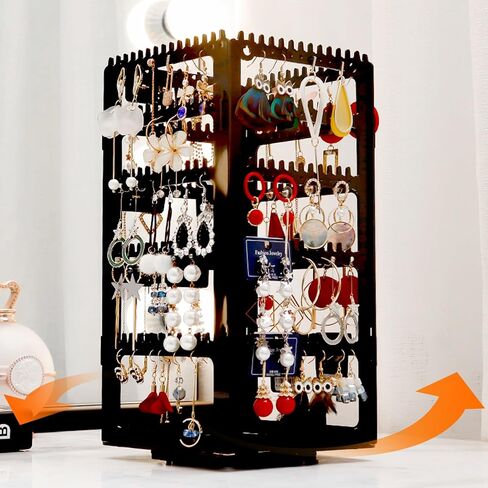 360 درجة منظم المجوهرات الدوار مع 5 طبقات ، وقائم منظم حلق أكريليك ، 228 حفرة و 232 أخاديد للأزرار ، وأقراط دانكلي ، وسلاسل ، وأساور ، وقلادة in Kuwait