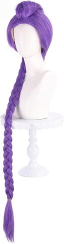 الشعر الأرجواني KP Dance شعر مستعار Halloween Hair - 45 "خيال مضفر كعكة لأغطية الرقص الحفلات (الأرجواني الخفيف) in Saudi Arabia