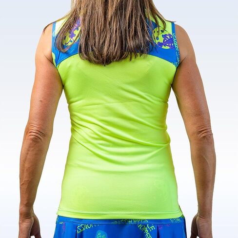 Pickleball 1/4 Zip Sleeveless Performance Tank Patience Grasshopper in Saudi Arabia