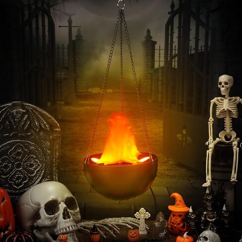 4 Pcs Halloween 3D Fake Fire Light 110v Artificial Hanging LED Flame Light Realistic Campfire Halloween Lamp Prop Flame for Christmas, Festival, Night Club, Party Decor in Saudi Arabia