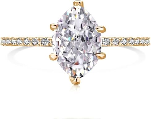 SELENA Engagement Ring for Women | Silver, Gold Plated, and Zirconia Wedding Ring in Saudi Arabia