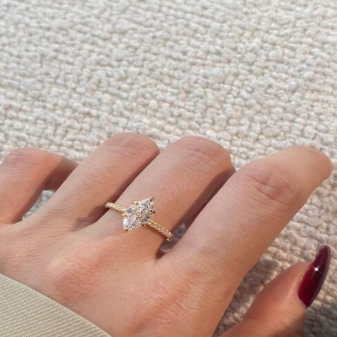 SELENA Engagement Ring for Women | Silver, Gold Plated, and Zirconia Wedding Ring in Saudi Arabia