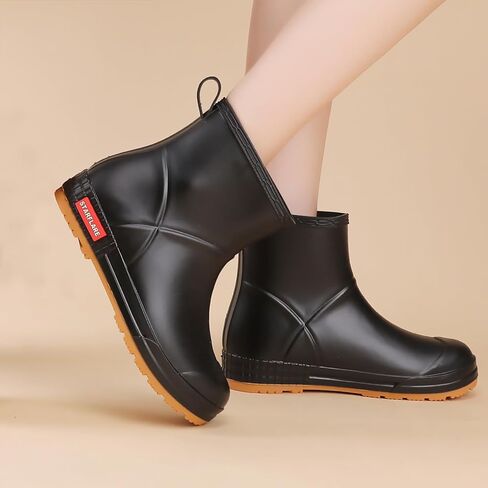 Rain Boots Women and Men Superior Anti-Slip Waterproof Rubber Boots Casual Chealsea Classic Ankle Boots Durable Rain Shoes Mud Rubber Booties for Work PVC Garden Shoes for Sailing Fishing and Camping in Saudi Arabia