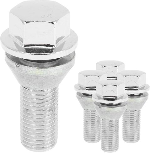 5 Pcs M14x1.5 Wheel Lug Stud for Volvo V70 2001-2007 Front Rear Wheel Stud Bolt Set No.9485474 Alloy Steel Silver Tone in Saudi Arabia