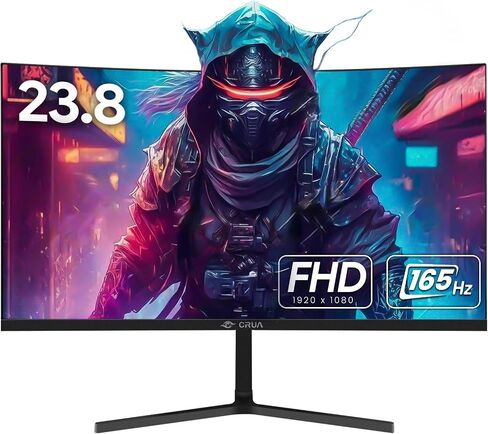 CRUA 27" White Monitor, Full HD(1920x1080P) VA Panel 1800R 75HZ 99% sRGB Curved Computer Monitors, 3Sides Frameless, Flicker-Less,Blue Light Filter, Wall Mountable/Tilt Adjustable for Office & Gaming in Saudi Arabia