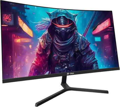 CRUA 27" White Monitor, Full HD(1920x1080P) VA Panel 1800R 75HZ 99% sRGB Curved Computer Monitors, 3Sides Frameless, Flicker-Less,Blue Light Filter, Wall Mountable/Tilt Adjustable for Office & Gaming in Saudi Arabia