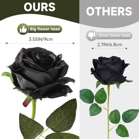 Tifuly Red Roses Artificial Flower, 12Pcs Realistic Long Single Stem Fake Silk Red Roses Bouquet for Party Home Wedding Centerpiece Hotel Office Christmas Decor（Burgundy） in Kuwait