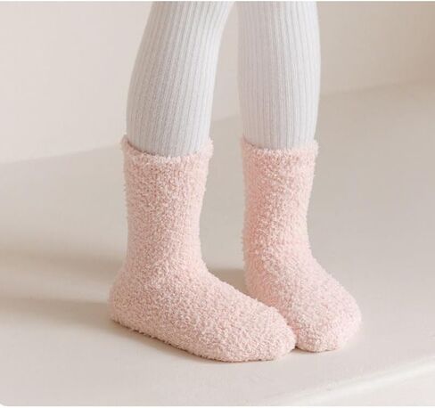 Kids Toddler Little Girls Boys Fashion Cotton Fuzzy Crew Cute Socks -3 Pairs in Saudi Arabia