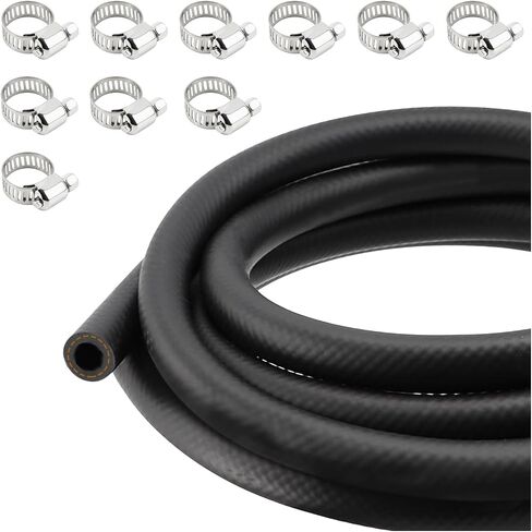معرف 5/16 "طقم خط الوقود 8 مم مع 10 مشابك لخط الوقود القابل للتعديل ، والضغط العالي 300psi خرطوم الوقود لنقل الديزل ، والبنزين ، وخطوط الغاز المطاطية NBR لأنظمة وقود السيارات in Saudi Arabia