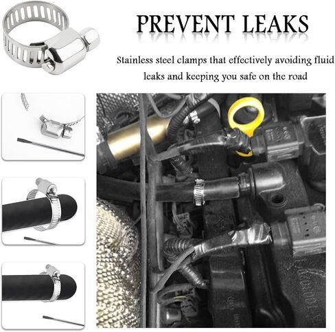 معرف 5/16 "طقم خط الوقود 8 مم مع 10 مشابك لخط الوقود القابل للتعديل ، والضغط العالي 300psi خرطوم الوقود لنقل الديزل ، والبنزين ، وخطوط الغاز المطاطية NBR لأنظمة وقود السيارات in Saudi Arabia