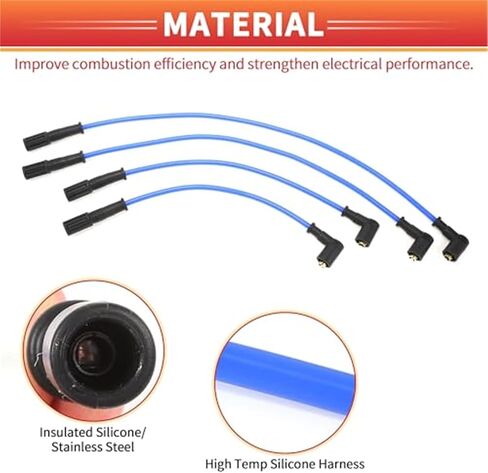 Car Spark Plug Coil Wires Ignition Coil Cable, for Fiat, Punto 1.2 Natural Power Car Engine Ignition Wire in Saudi Arabia