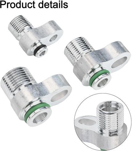 3pcs R134a Adapter Fittings, Quick Connect Automotive Custom AC Lines Compressor Drier Condenser Radiator Fitting for R134a Auto Air Conditioning Hose in Kuwait