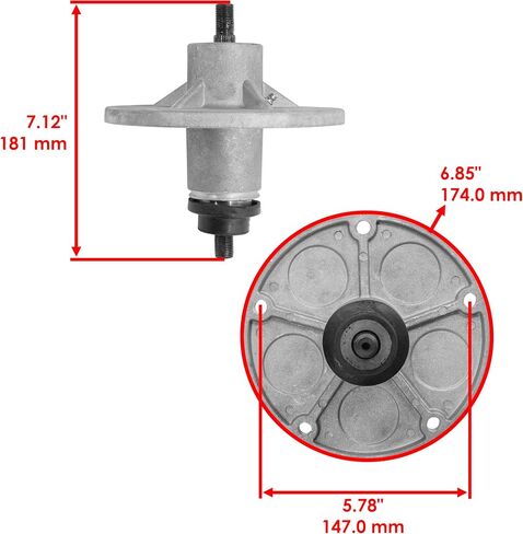 Caltric 30 "Deck Spindle متوافق مع Murray Mid-Lider Rider 309007x8a 09008x92a 309008x92a / 309000x8a 309029x51b 309002x24b / 312001x50c 312002x98b 312006x50a in Kuwait