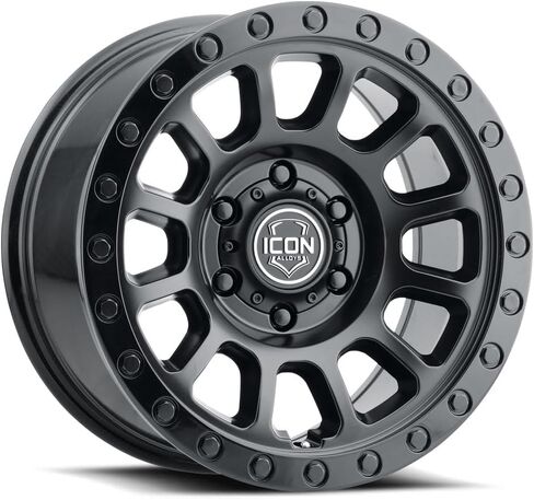 ICON Alloys Hulse, Double Black, 17 x 8.5/5 x 5, 6mm Offset, 4.5" BS in Saudi Arabia