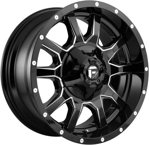 الوقود على الطرق الوعرة D627 Vandal 20x9 ، 6x135/5.5 ، 5.04 ، 1mm لمعان أسود طحن - D62720909850 in Kuwait