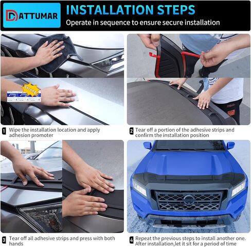 Hood Protector Compatible with 2022-2025 Nissan Frontier Hood Shield TPE Hood Deflector Hood Guard for 2024 Frontier Accessories in Kuwait