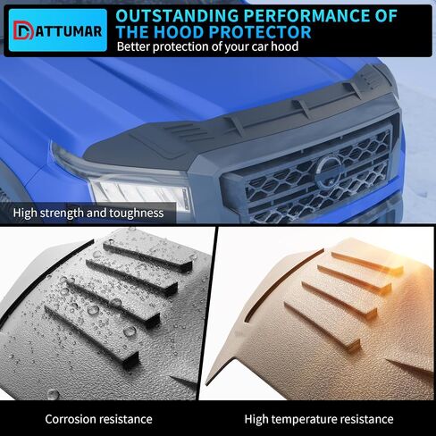 Hood Protector Compatible with 2022-2025 Nissan Frontier Hood Shield TPE Hood Deflector Hood Guard for 2024 Frontier Accessories in Kuwait