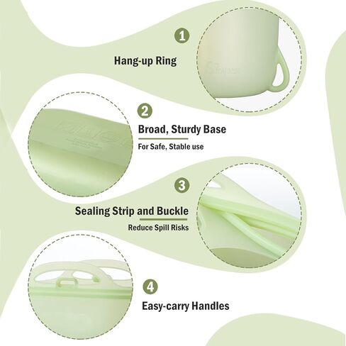 Silicone Microwave Sterilizer Bag | 1.5L Breast Pump sterilizer Bags for Baby Bottles/Pacifiers, Reusable Steam Sterilizer Bags for Travel and Home Use (Pink+Green) in Saudi Arabia