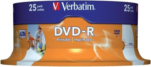 حافظة Verbatim 43557 DVD-R 16x رفيعة غير قابلة للطباعة (عبوة من 5)، 1 in Saudi Arabia