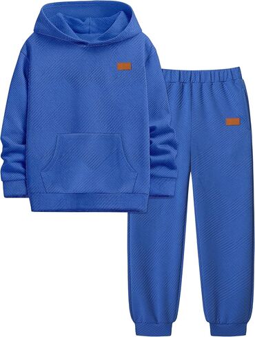 ملابس الأولاد مضلعة صلبة طويلة الأكمام قميص من النوع الثقيل والرواط العرق 2 مساءً ملابس الشتاء الخريف لمدة 6-14 سنة in Kuwait