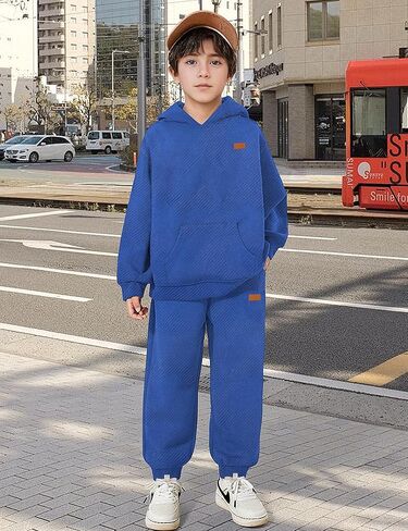 ملابس الأولاد مضلعة صلبة طويلة الأكمام قميص من النوع الثقيل والرواط العرق 2 مساءً ملابس الشتاء الخريف لمدة 6-14 سنة in Kuwait