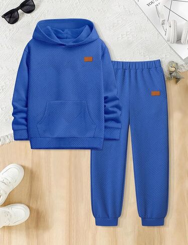 ملابس الأولاد مضلعة صلبة طويلة الأكمام قميص من النوع الثقيل والرواط العرق 2 مساءً ملابس الشتاء الخريف لمدة 6-14 سنة in Kuwait