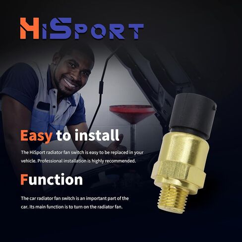 HiSport 61311378073 Coolant Temperature Sensor Radiator Fan Switch - Compatible with BMW 318I 318IS 318TI 325 325E 325ES 325I 325IS 325IX 525I Replaces 1378073 in Saudi Arabia