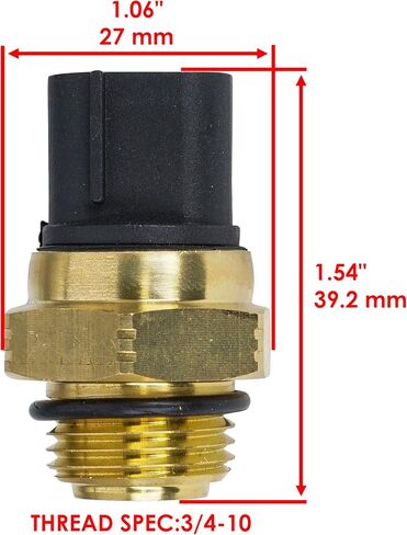 Caltric Fan Grainatiator Temp Termo Switch Sensor متوافق مع Yamaha Grizzly 400 YFM400FG 4X4 2007-2008 in Saudi Arabia
