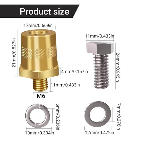 مجموعة موصلات طرفية بطارية 2 أزواج ، محطات تلقائية بعد البطارية محولات ، لمحولات M6 أعلى أو جانبية ما بعد الطرفية الملولبة شحن الطرف الواقعي مسامير تحويل محول التحويل in Kuwait