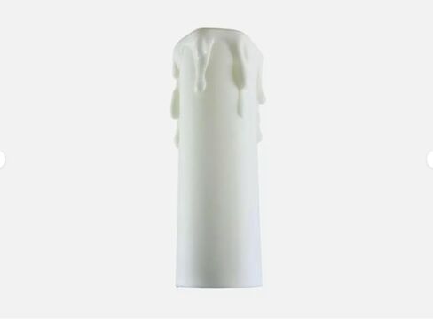 1 x 3 Candelabra Plastic Beeswax Drip Socket Cover Sleeves White Lot of 10 in Saudi Arabia