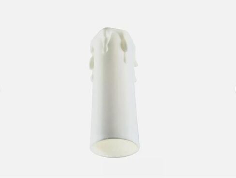 1 x 3 Candelabra Plastic Beeswax Drip Socket Cover Sleeves White Lot of 10 in Saudi Arabia