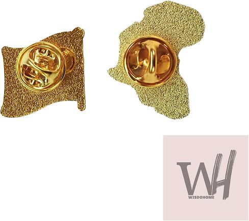 2 Pack African Shape Country Lapel Pin Badge + Flag brooch | African Emblem | Button Souvenir Cultural Pride in Saudi Arabia