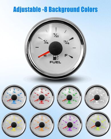 Fuel Sending Unit and Gauge Kit, 240-33ohms 9in (225mm) Fuel Water Level Sensor, Stainless Steel Marine Fuel Tank Sender for Boat Car Truck RV in Saudi Arabia