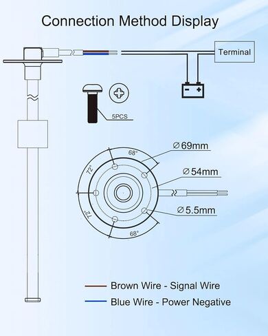 Fuel Sending Unit and Gauge Kit, 240-33ohms 9in (225mm) Fuel Water Level Sensor, Stainless Steel Marine Fuel Tank Sender for Boat Car Truck RV in Saudi Arabia