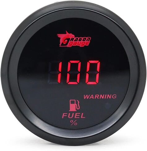 Car Instrument, Universal 2inch 52MM 52MM Digital Display Car Fuel Level Gauge 240-33 Ohms Blue Led/Red Led 12V in Saudi Arabia