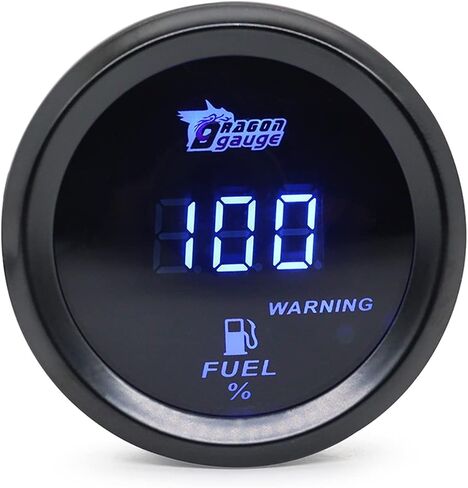 Car Instrument, Universal 2inch 52MM 52MM Digital Display Car Fuel Level Gauge 240-33 Ohms Blue Led/Red Led 12V in Saudi Arabia