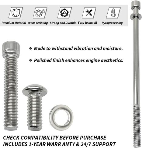 304 Stainless Steel Clutch Primary Cover Bolt Kit For Dyna, Softail, Fat Bob, Road King, Fat Boy, Deluxe OEM #1062 4813A 1755 in Saudi Arabia