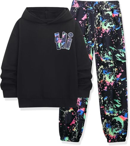 Boys Clothes Long Sleeve Hooded Sweatshirt Top Camouflage Sweatpants Fall Winter Kid Outfits Set 6-14T in Saudi Arabia