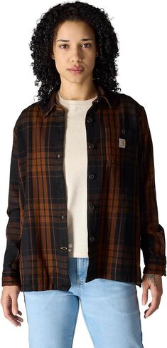Carhartt Women's Tencel Fiber Series Loose Fit Twill Plaid Shirt in Saudi Arabia