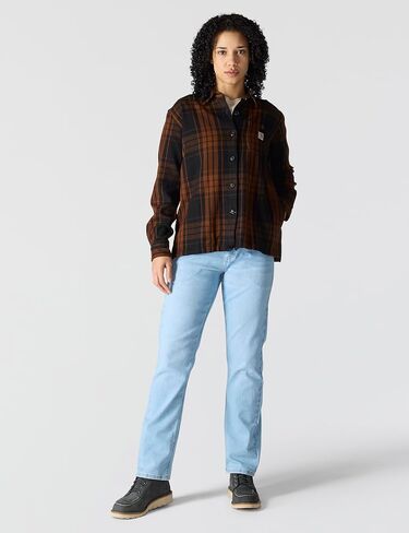 Carhartt Women's Tencel Fiber Series Loose Fit Twill Plaid Shirt in Saudi Arabia