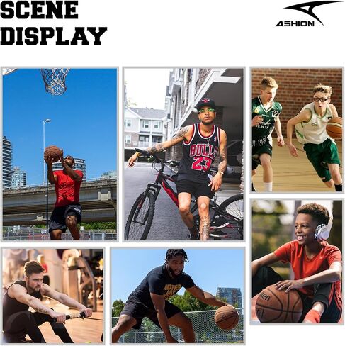ASHION Men's Basketball Shoes Arch Support Basketball Sneakers Lightweight Breathable Anti Slip Running Walking Fitness Gym Workout Sports Shoe for Outdoor Black Red 12 in Saudi Arabia