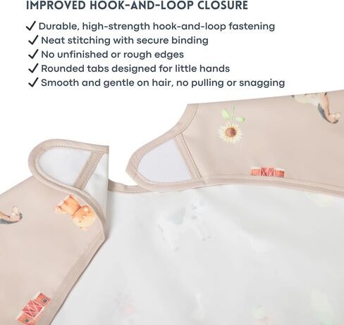 Ali+Oli Smock Bibs for Babies, BPA-Free Oeko-Tex Certified, Waterproof Baby Smock, Machine Washable, Toddlers Ages 6m+ in Saudi Arabia