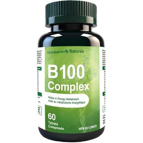 Complex B Vitamins 60 Capsules, Mannancan Naturals B-Complex for Women Men, Super Multivitamin B Complex Vitamins Supplements, Multi b Vitamin Complex for Men in Saudi Arabia