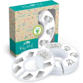 Baby Nest Designs Closet Dividers for Baby Clothes [Floral Bouquet] - 7X Baby Clothing Size Age Dividers from Newborn Infant to 24 Months - Floral Baby Clothes Dividers and Nursery Closet Organizer in Kuwait